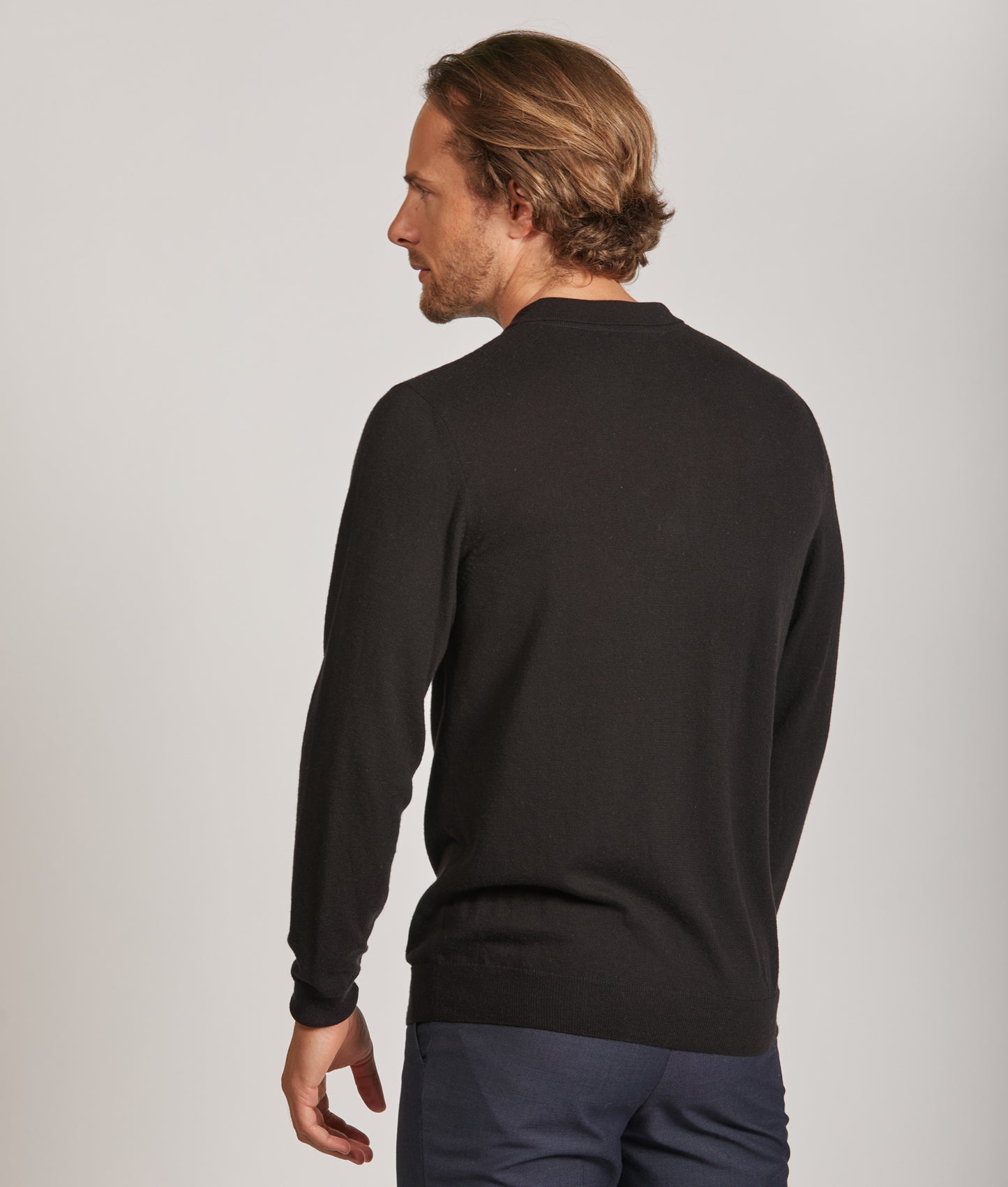 Polo Shirt in Vicuña Black