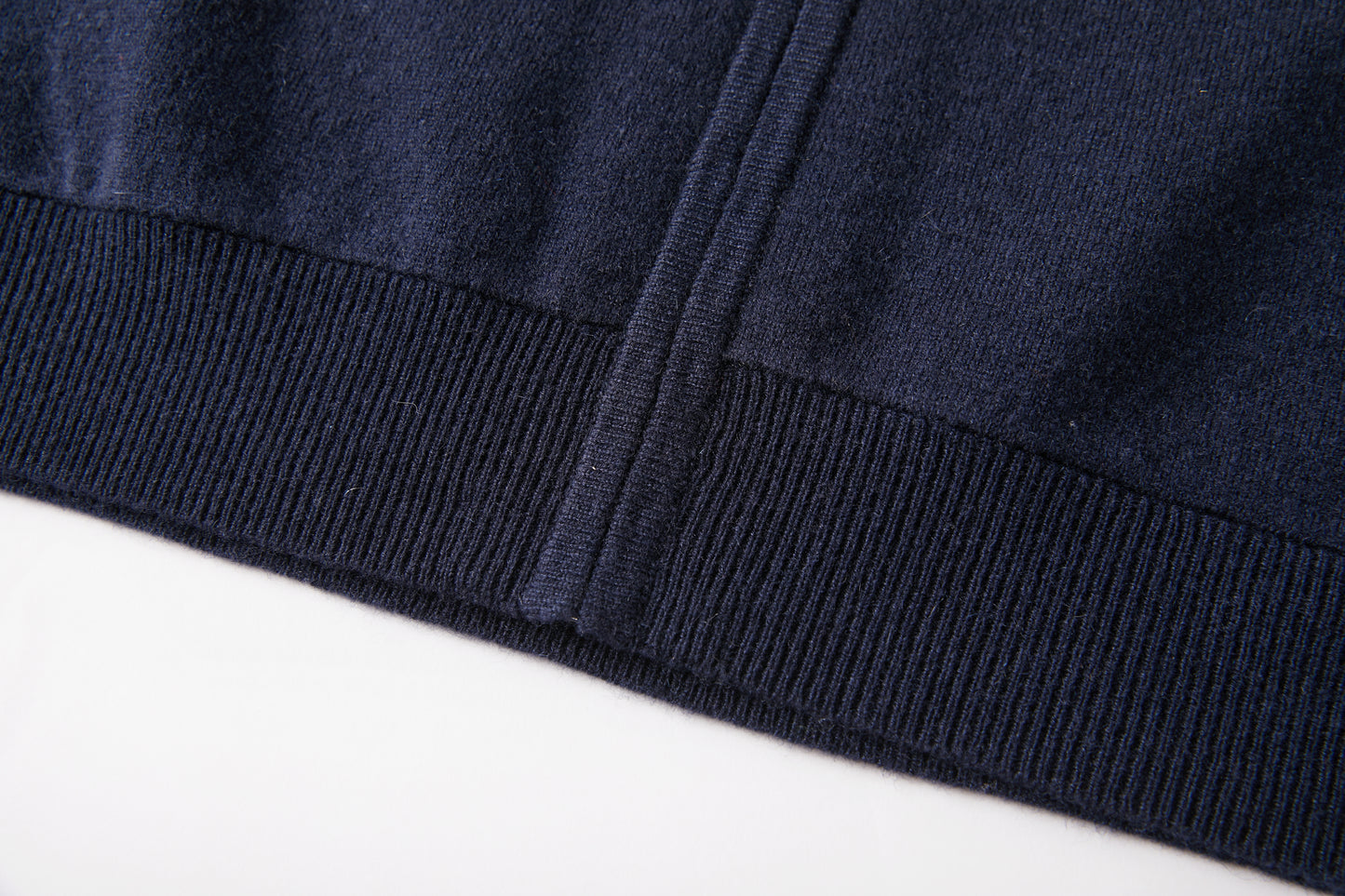 Verona Midnight Blue Cashmere Hooded Full Zip Bomber