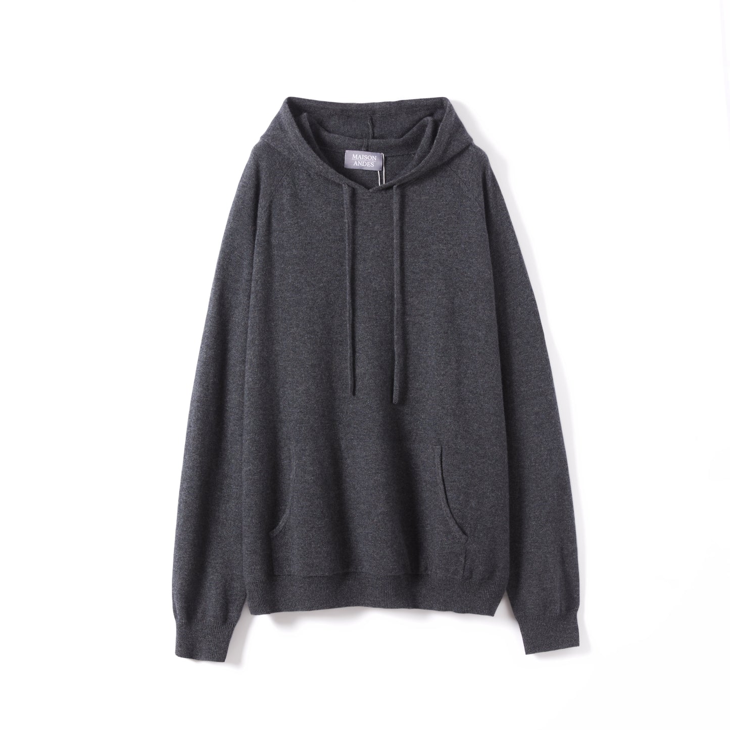Carrara Dark Gray Cashmere Pullover Hoodie